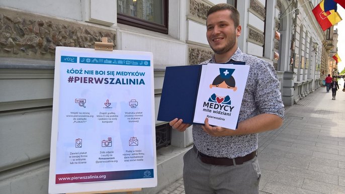 Cezary Radzimiński, inicjator akcji #PierwszaLinia -  fot. Wojciech Markiewicz / UMŁ